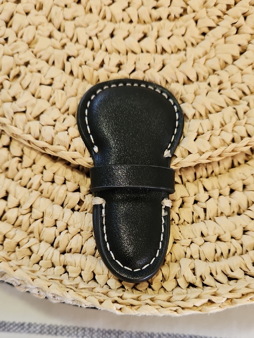 Zara Woven Straw Crossbody Bag with Black Trim - Neutral - Picture 2 of 7